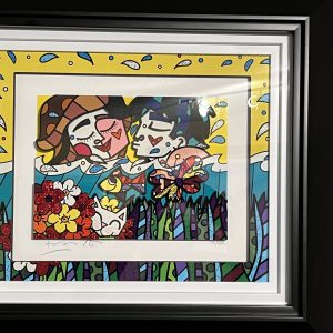 Romero Britto "Couple in the surf"