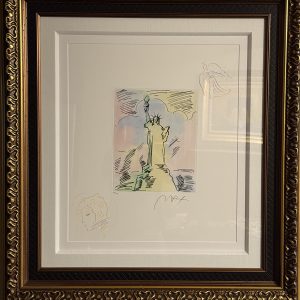 Peter Max "Statue of Liberty (Angels)" Etching